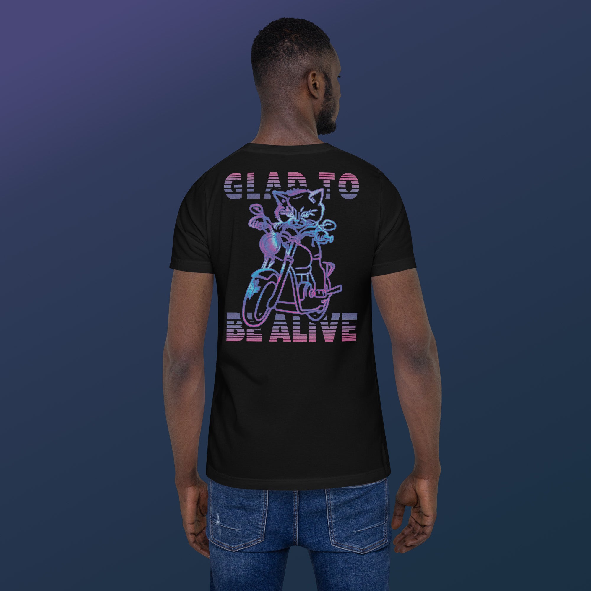 Glad To Be Alive - Cat T-shirt