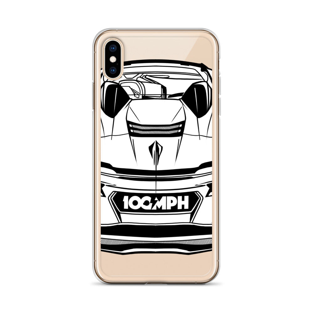 The C8 Corvette Rear View iPhone Case
