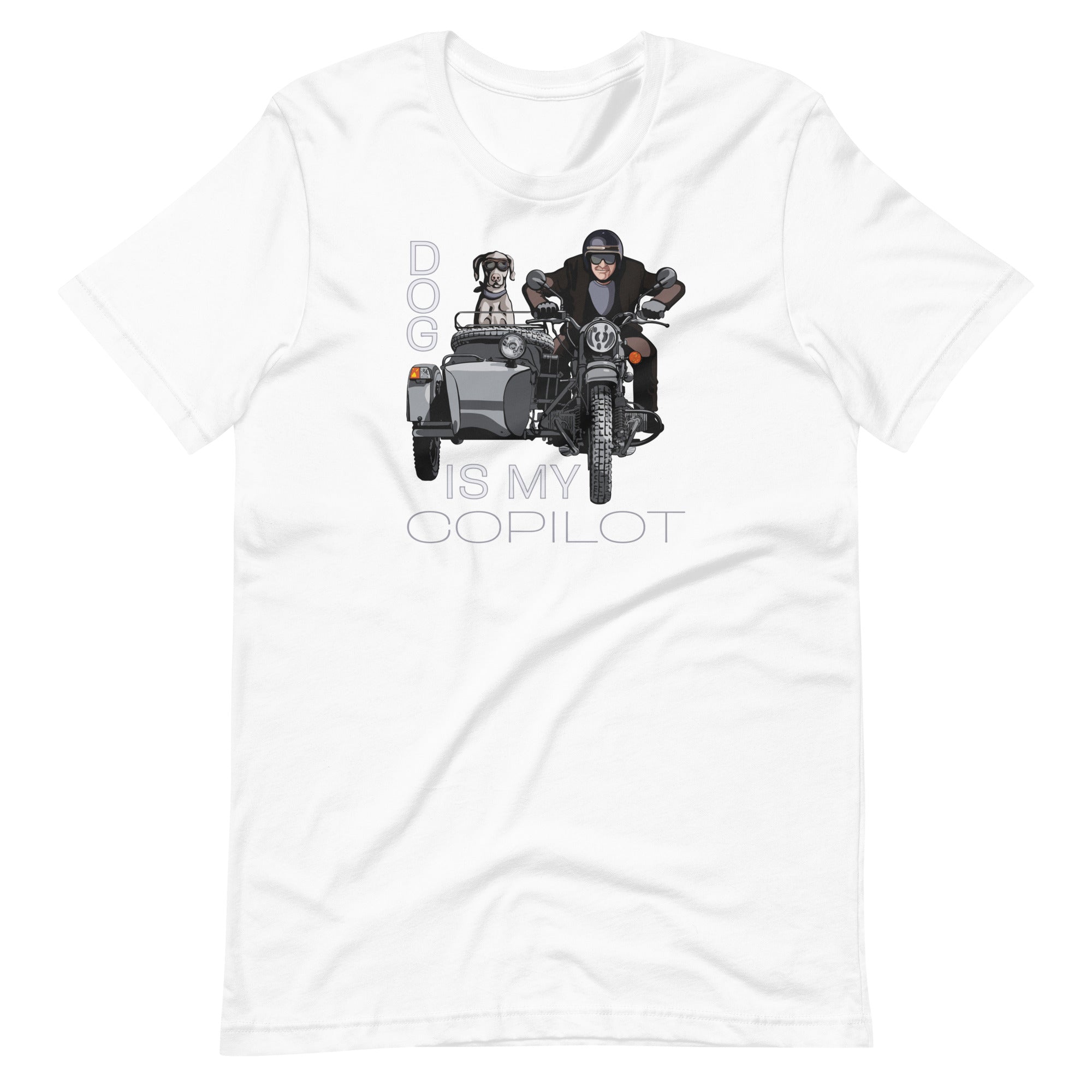 "Dog is My Co-Pilot" Motorcycle Tee Shirt - Color