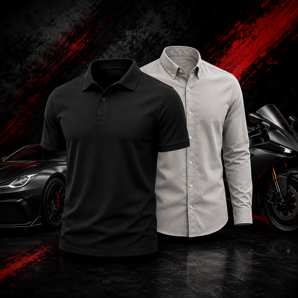Image of Automotive & Motorcycle Polos & Button-Down Shirts