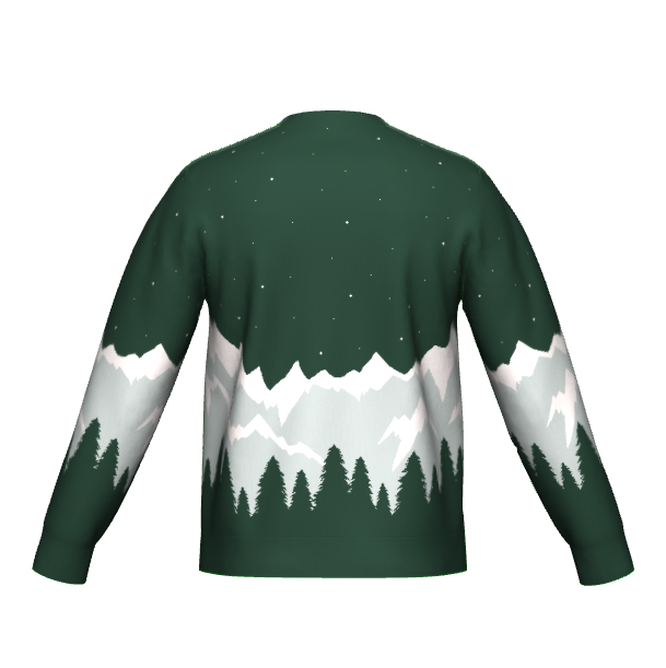 Merry Moto "Ugly" Christmas Knit Sweatshirt (Green)