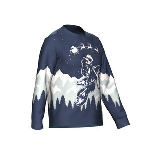 Merry Moto "Ugly" Christmas Knit Sweater (Navy)