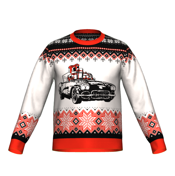 C1 Corvette "Ugly" Christmas Knit Sweater (black)