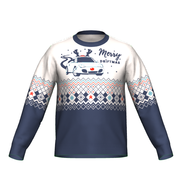Porsche 996 "Ugly" Christmas Knit Sweater (Navy)