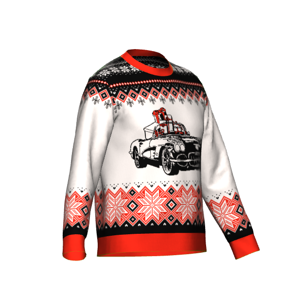 C1 Corvette "Ugly" Christmas Knit Sweater (black)