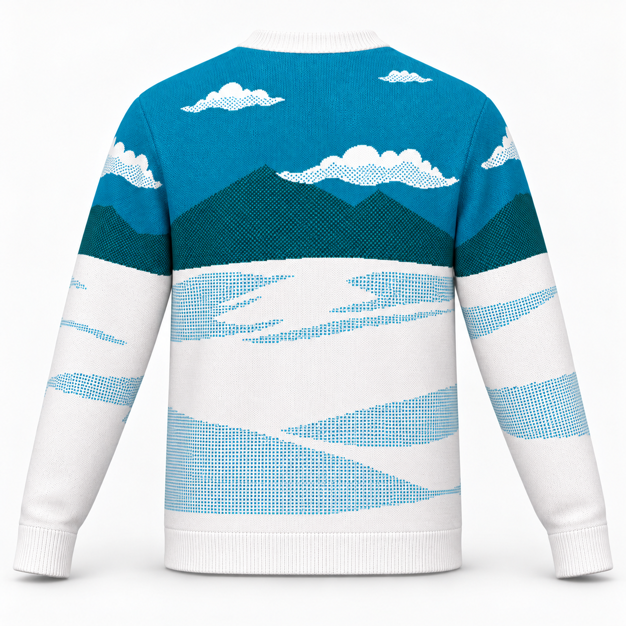 Image of C3 Corvette In Driveway Christmas Sweater | Classic Corvette Holiday Knit Sweater