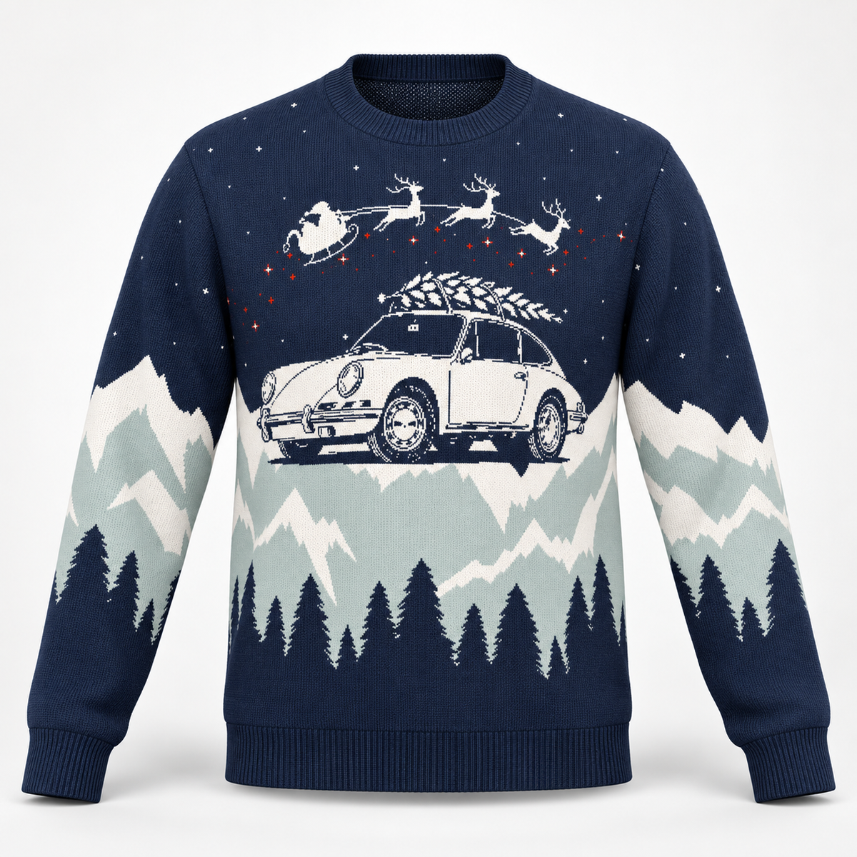 Porsche 911 In the Night Sky Christmas Sweater