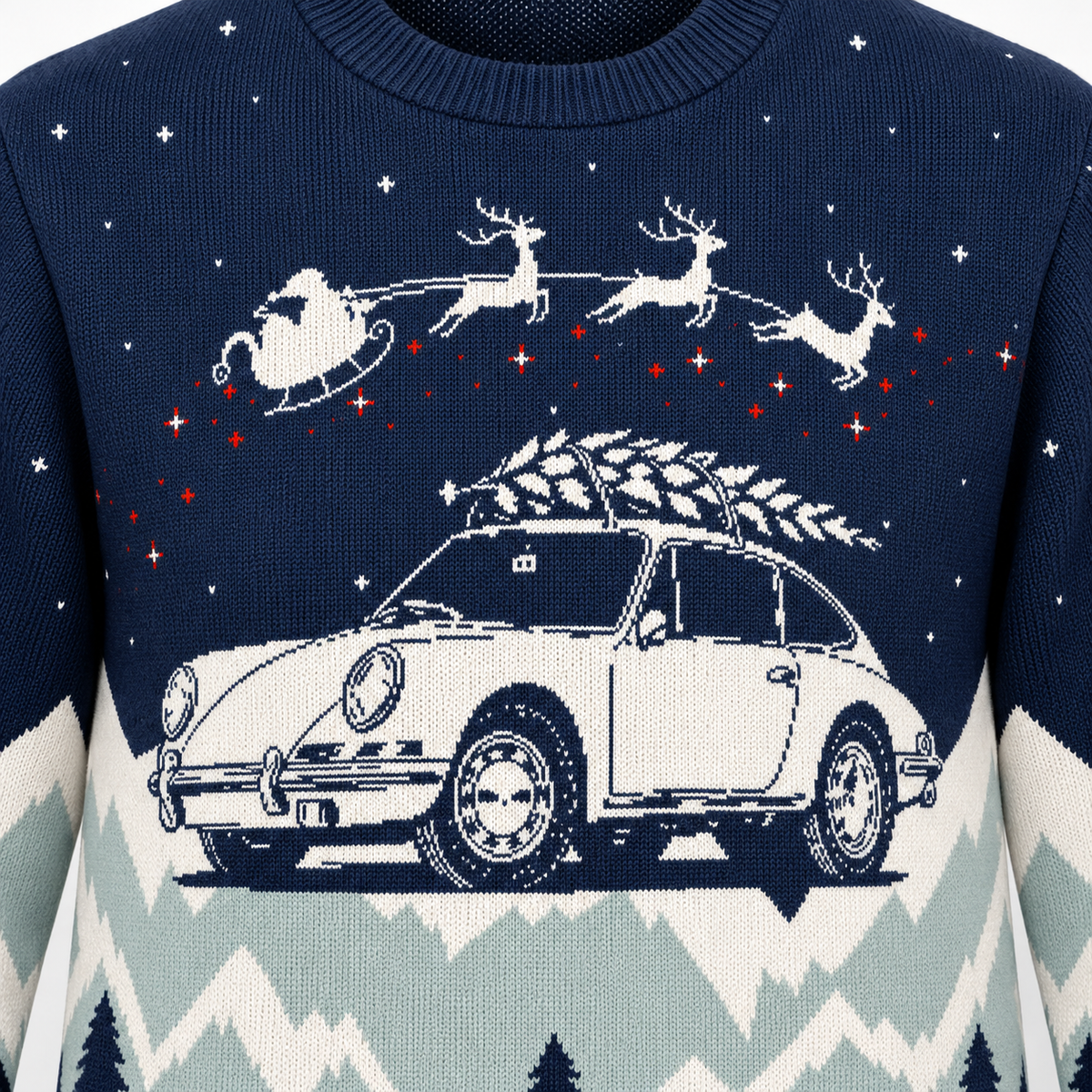 Porsche 911 In the Night Sky Christmas Sweater
