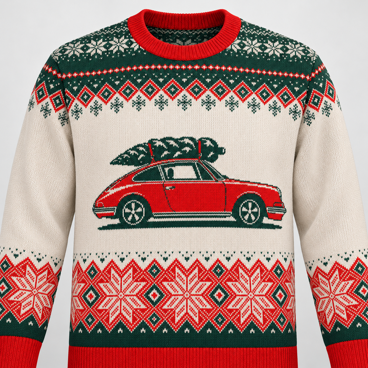 Image of Festive Porsche Christmas Sweater | Classic 911 Holiday Knit Sweater