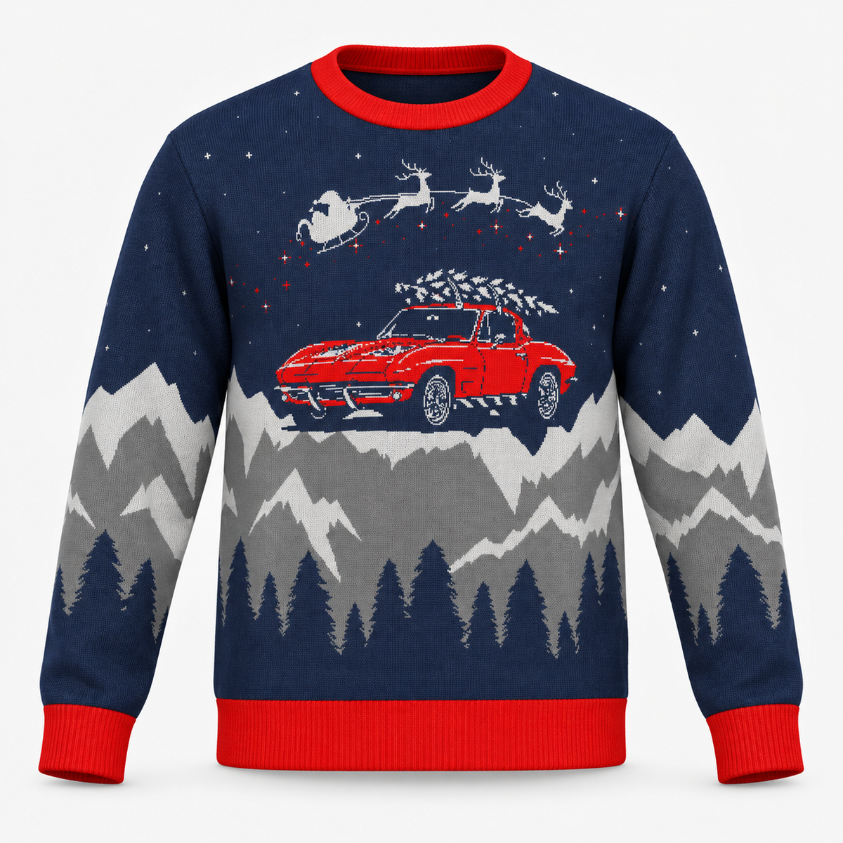 C2 Corvette In the Night Sky Christmas Sweater