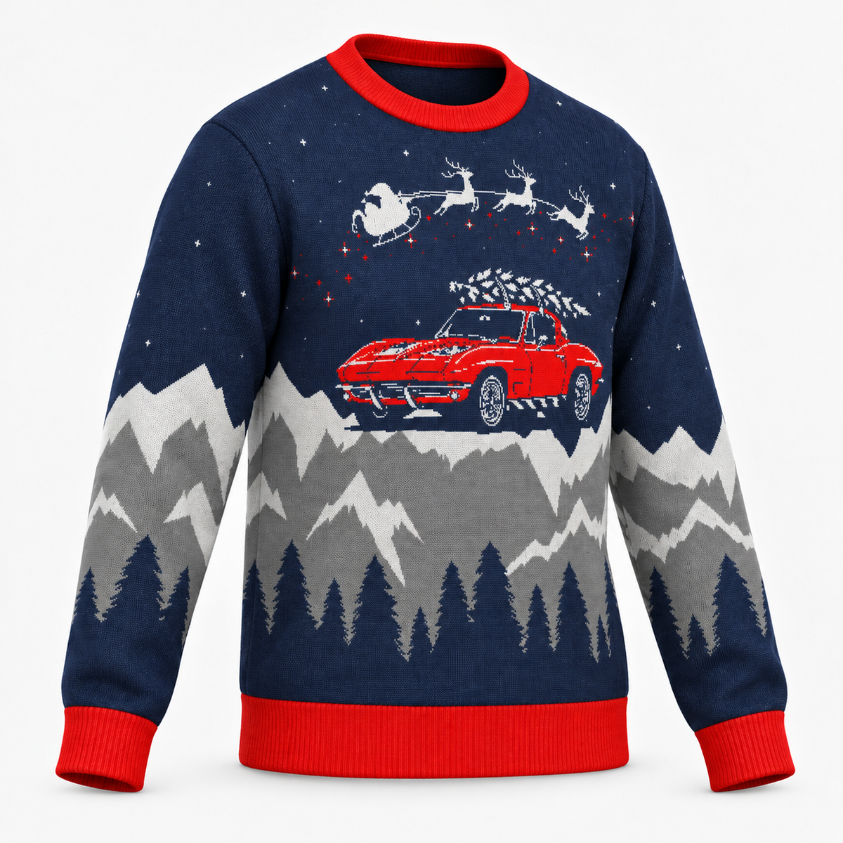 C2 Corvette In the Night Sky Christmas Sweater