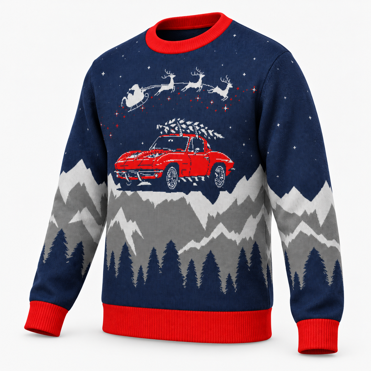 C2 Corvette In the Night Sky Christmas Sweater