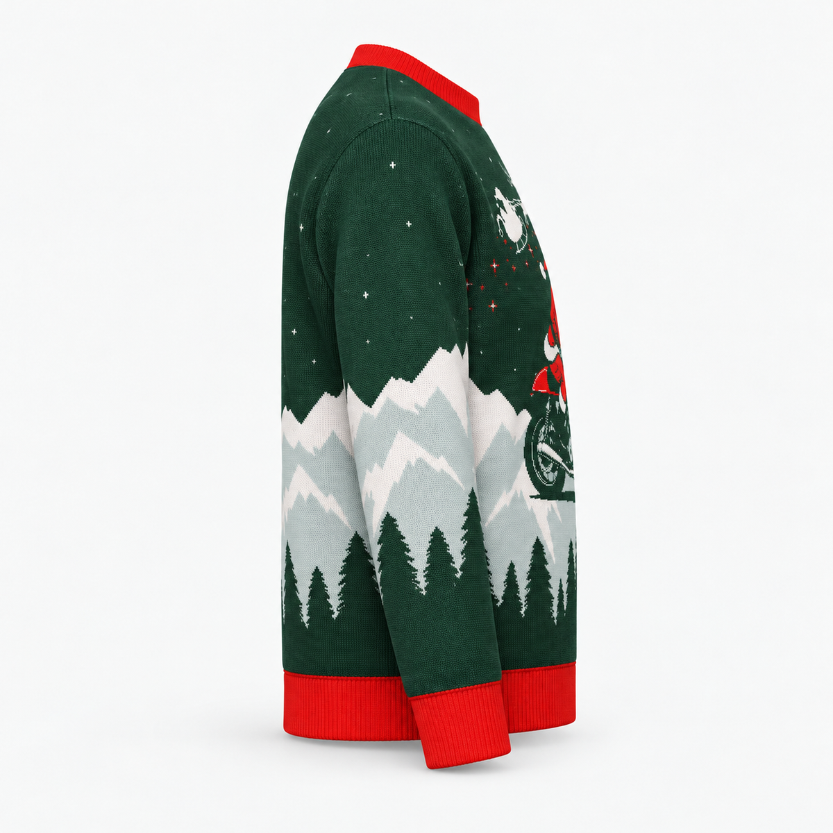 Cafe Racer Christmas Sweater | Vintage Motorcycle Holiday Knit Sweater