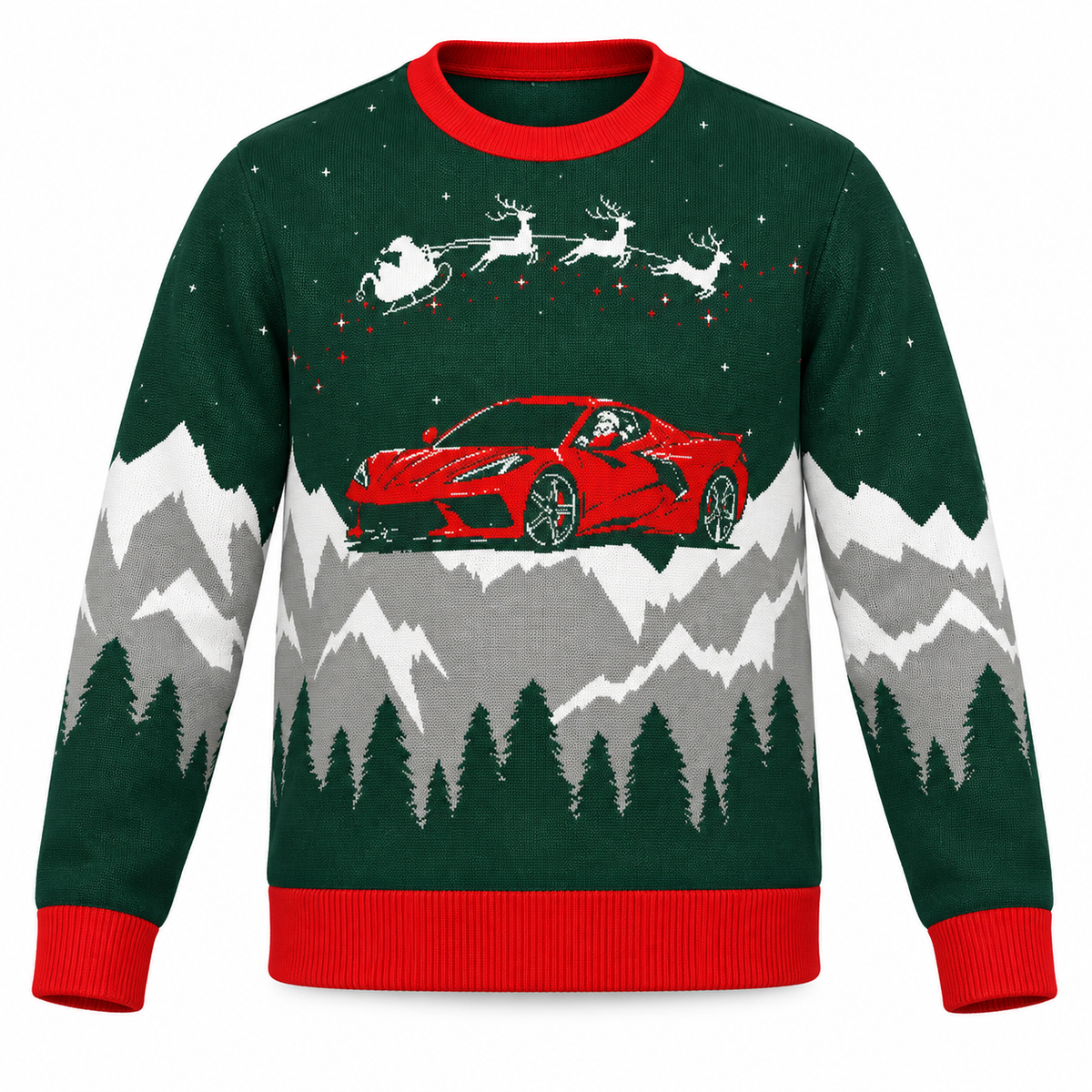C8 Corvette In the Night Sky Christmas Sweater