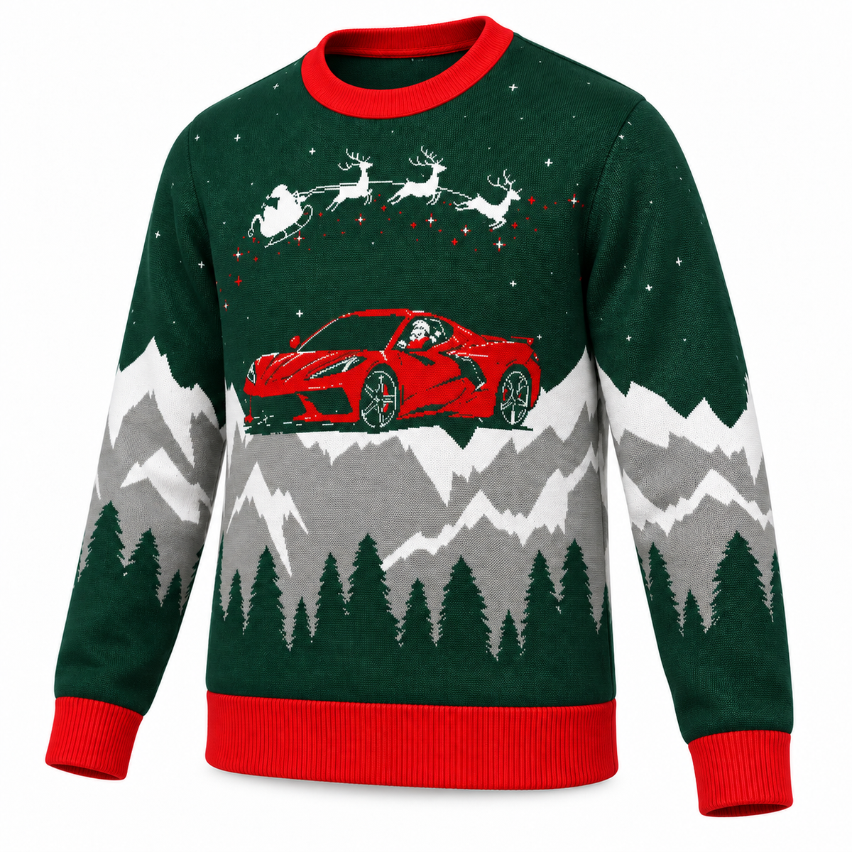 C8 Corvette In the Night Sky Christmas Sweater