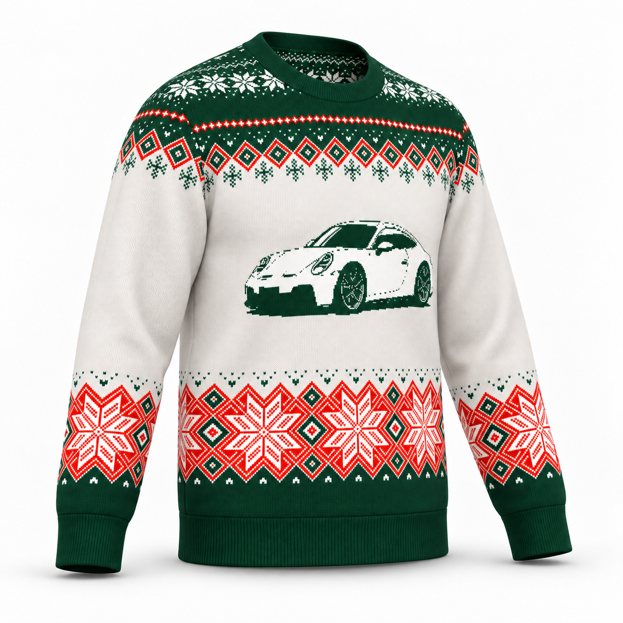 Image of Modern 911 Christmas Sweater | Porsche Holiday Knit Sweater