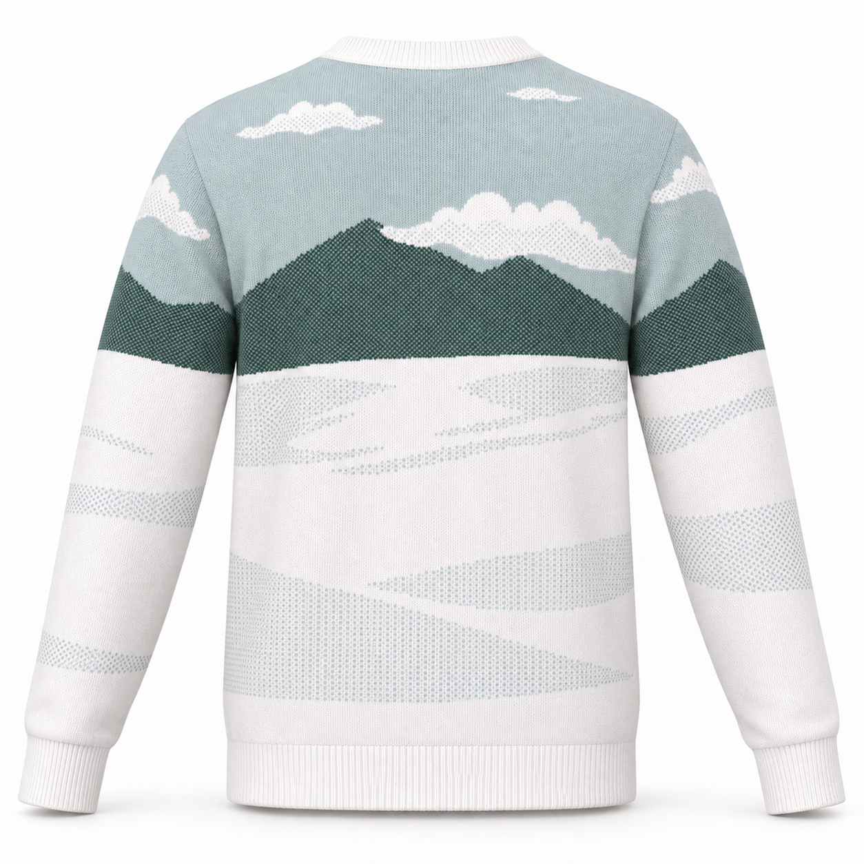 Image of C1 Corvette In Driveway Christmas Sweater | Classic Corvette Holiday Knit Sweater