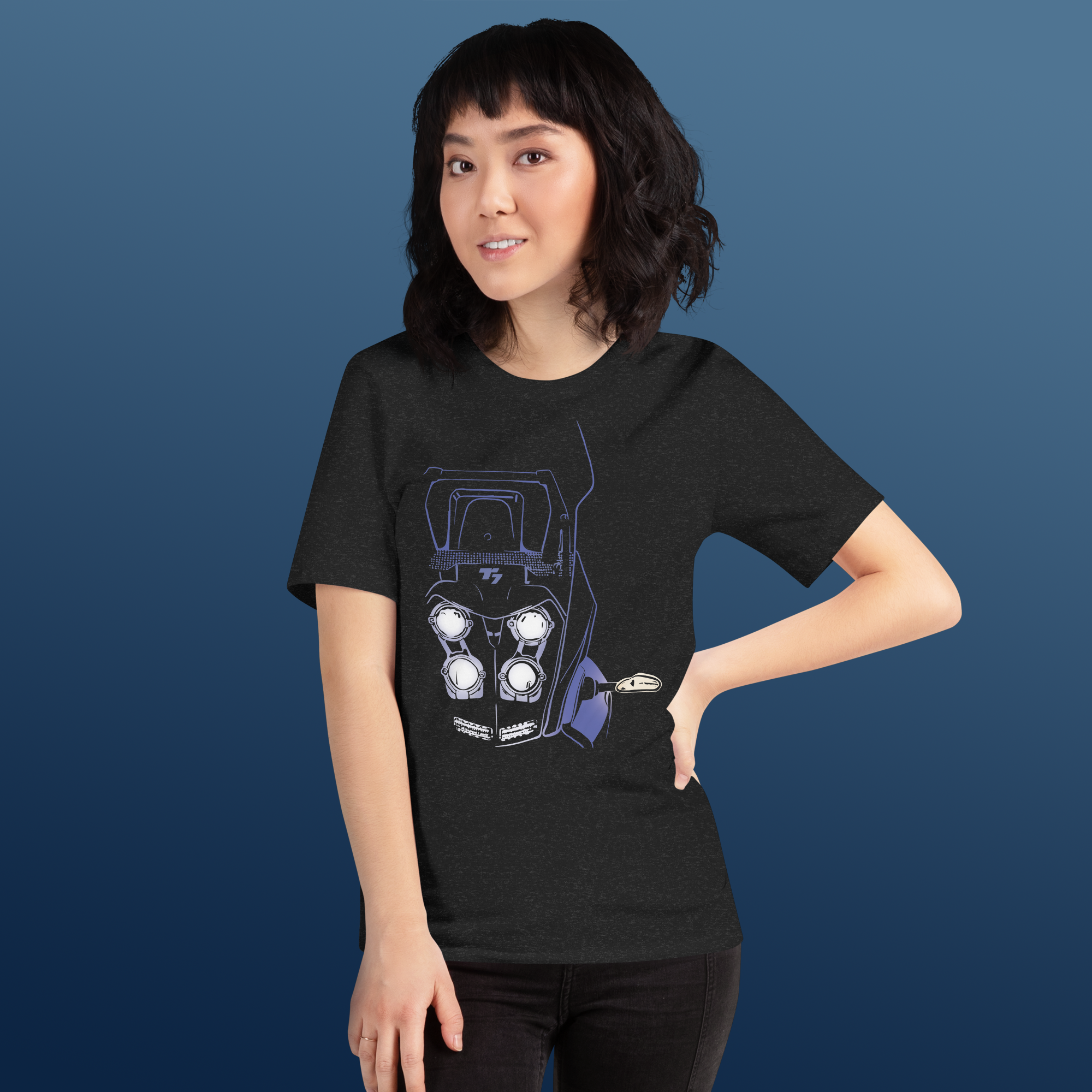 Image of T-7 Headlights (Blue) T-Shirt