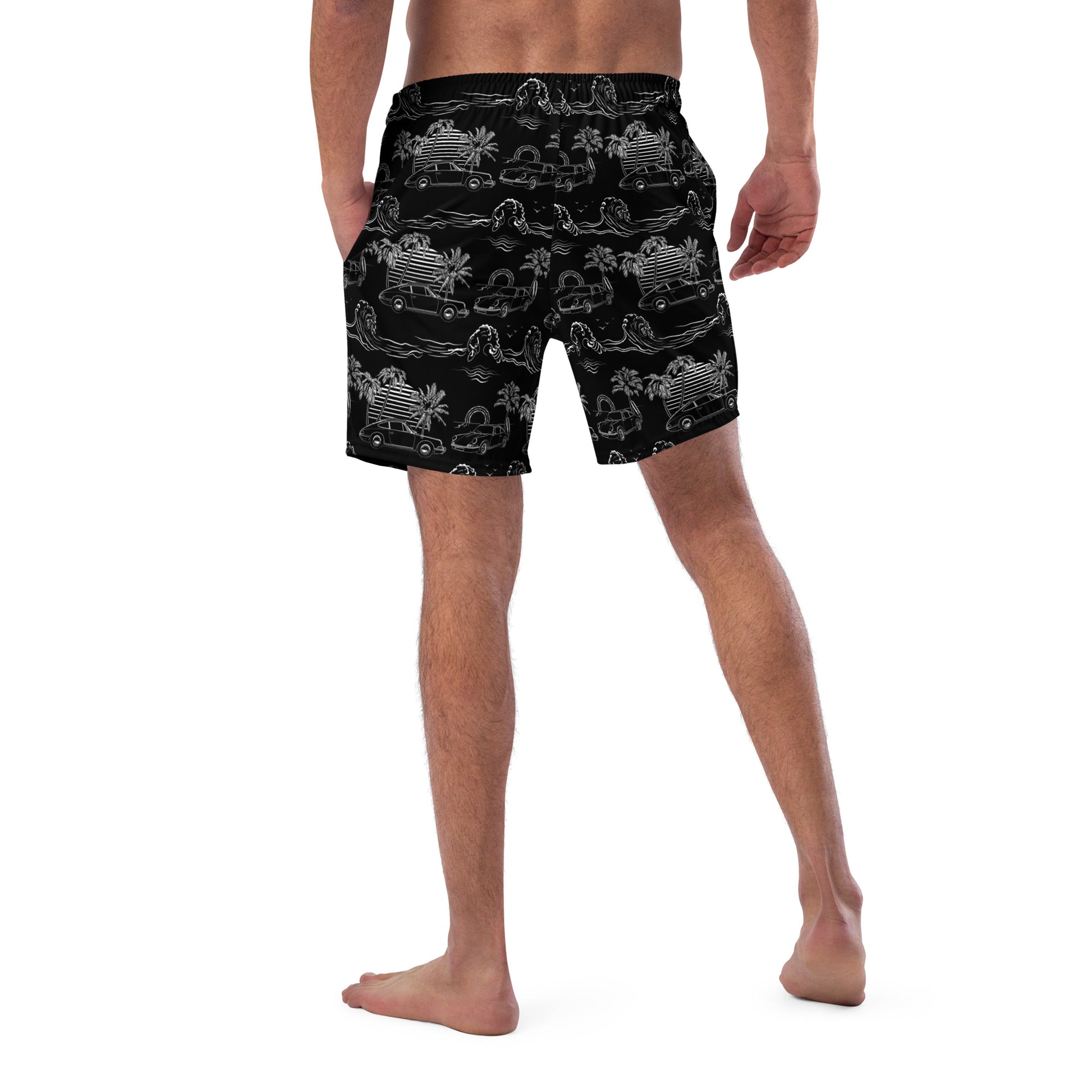Porsche 911 Tropical Swim Trunks