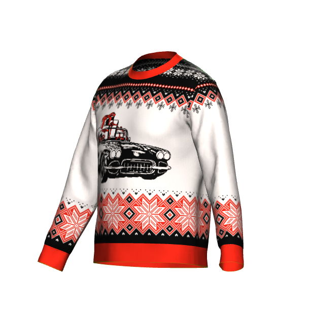 C1 Corvette "Ugly" Christmas Knit Sweater (black)