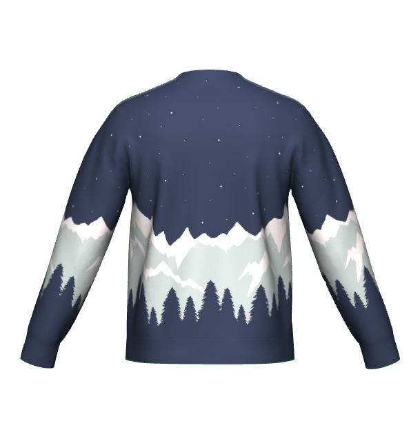 Merry Moto "Ugly" Christmas Knit Sweater (Navy)