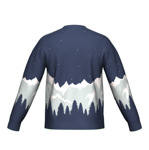 Merry Moto "Ugly" Christmas Knit Sweater (Navy)