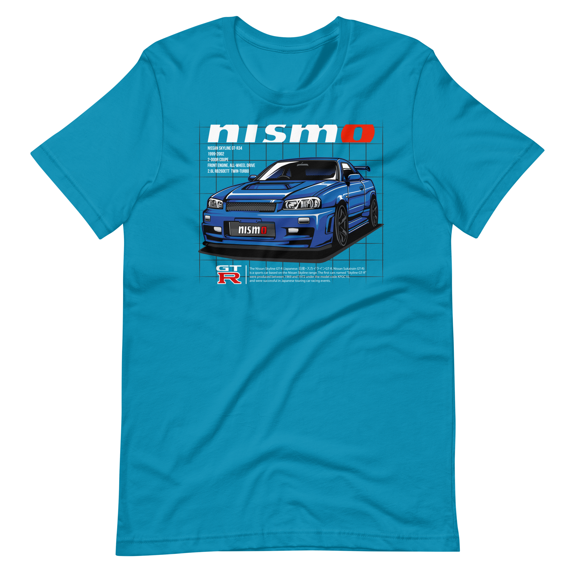 Image of Nissan Skyline GT-R R34 T-Shirt | JDM Legend Godzilla Tee