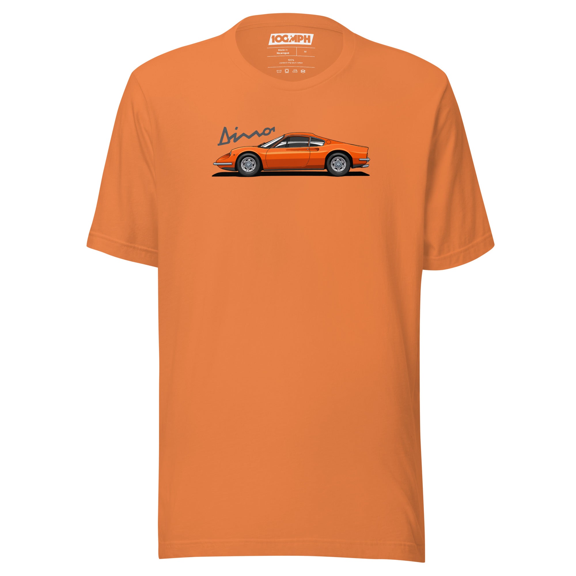 Image of Orange Ferrari Dino 246 GT T-Shirt