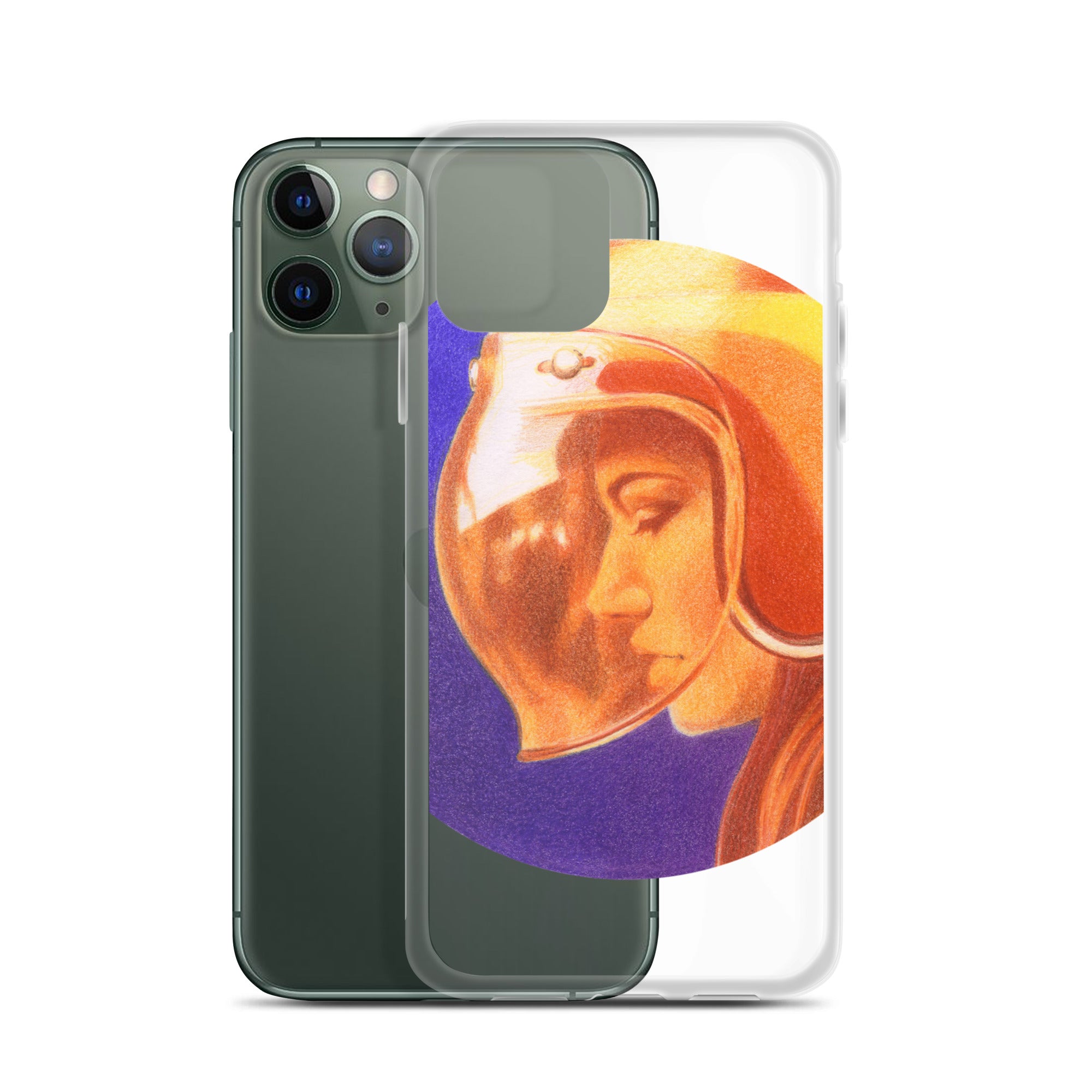 Image of Ride More Fear Less Helmet Girl iPhone Case