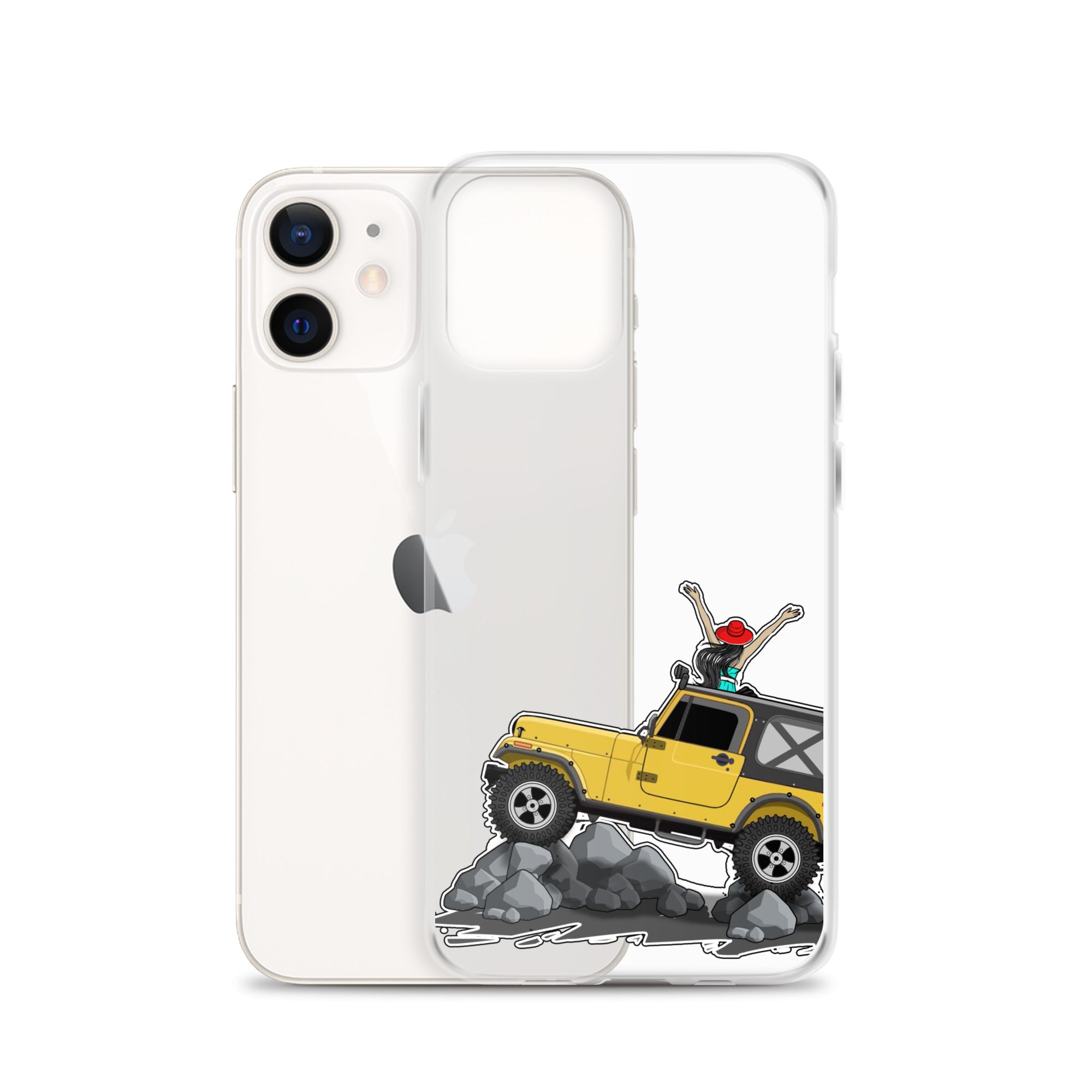 Image of Jeep on the Rocks iPhone Case