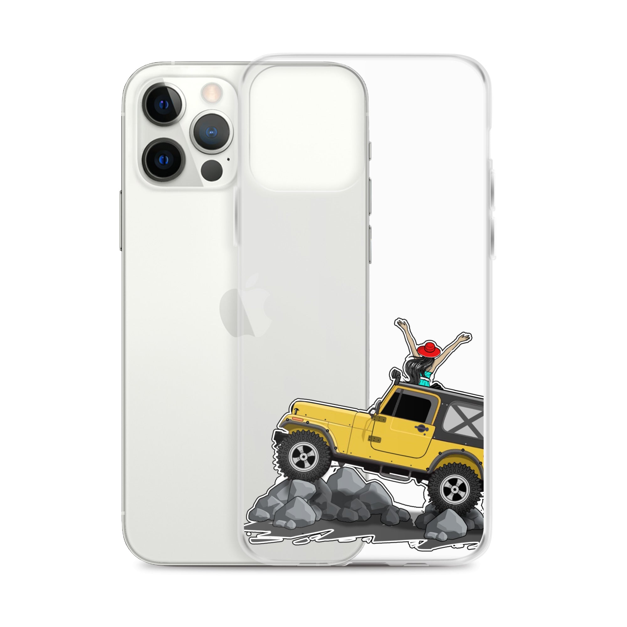 Image of Jeep on the Rocks iPhone Case
