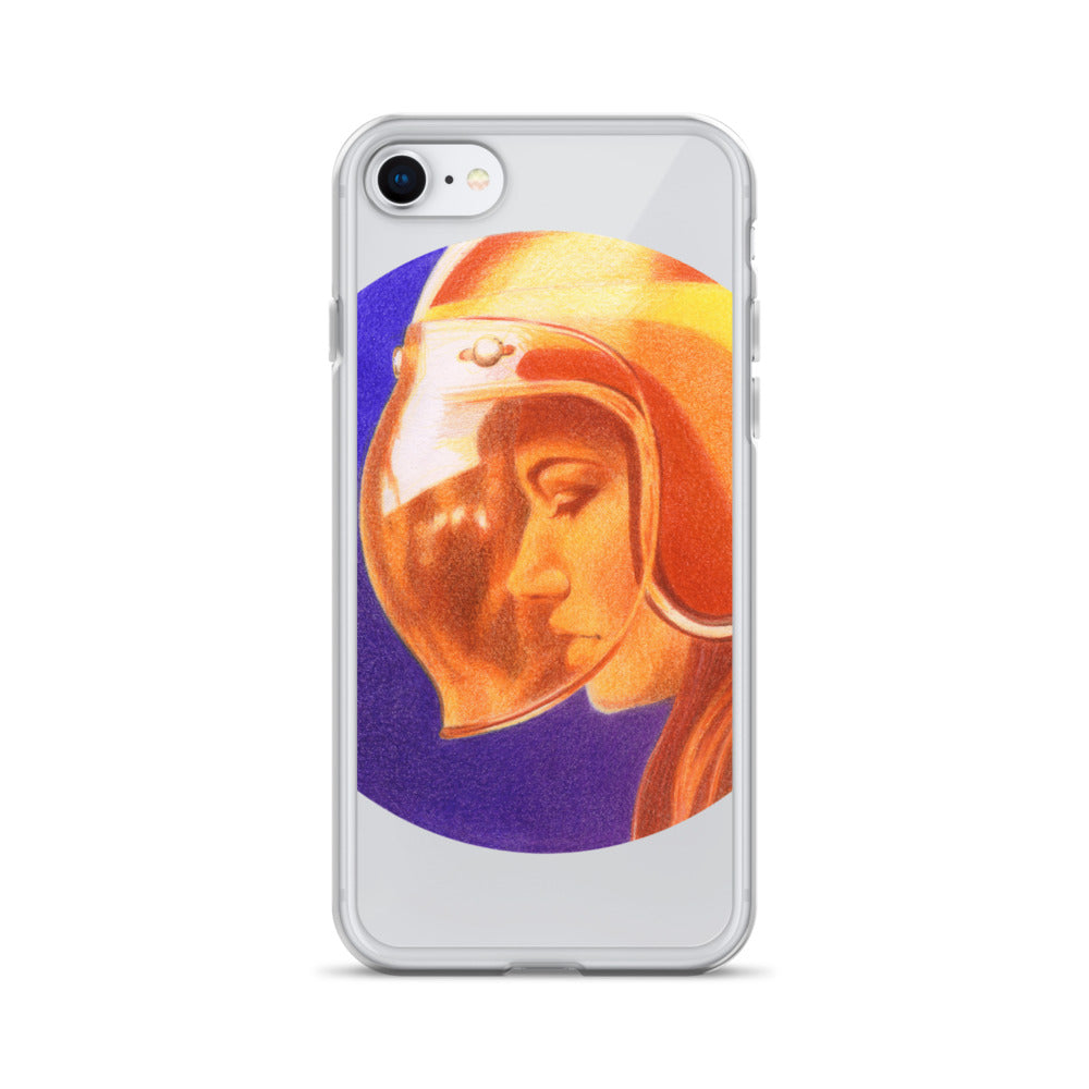Image of Ride More Fear Less Helmet Girl iPhone Case