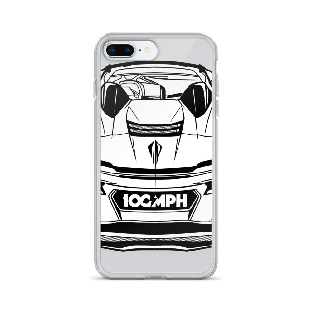 The C8 Corvette Rear View iPhone Case