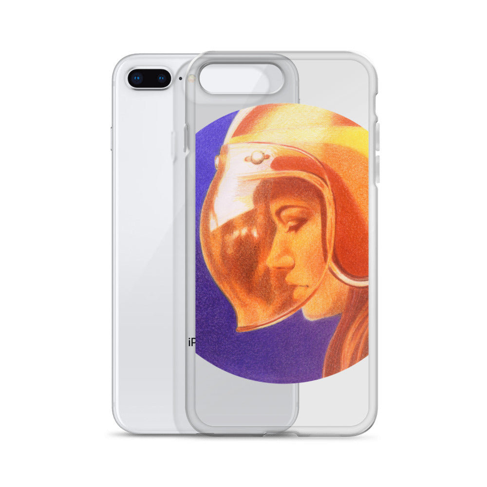 Image of Ride More Fear Less Helmet Girl iPhone Case