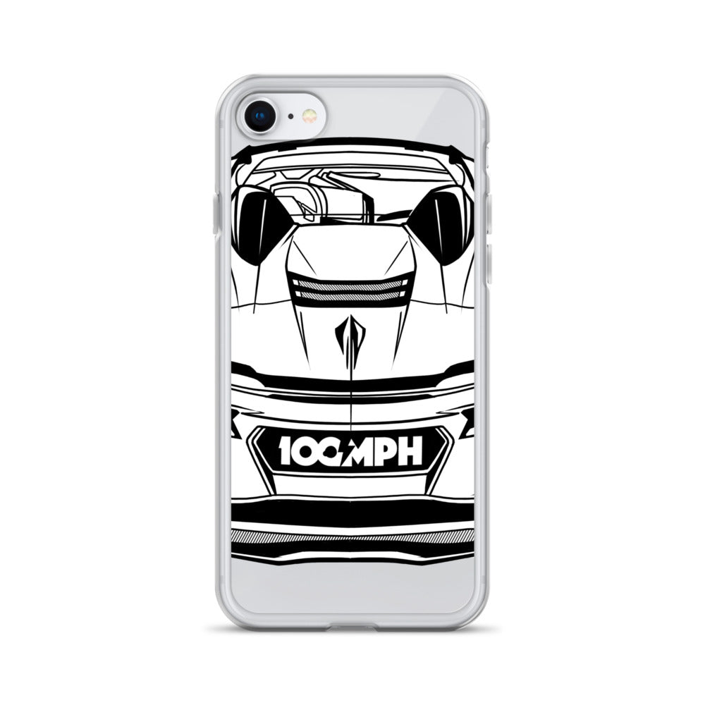 Image of The C8 Corvette Rear View iPhone Case
