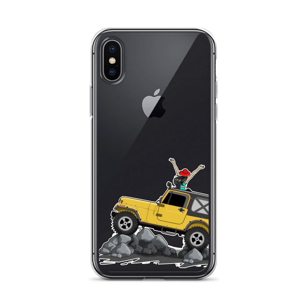 Image of Jeep on the Rocks iPhone Case