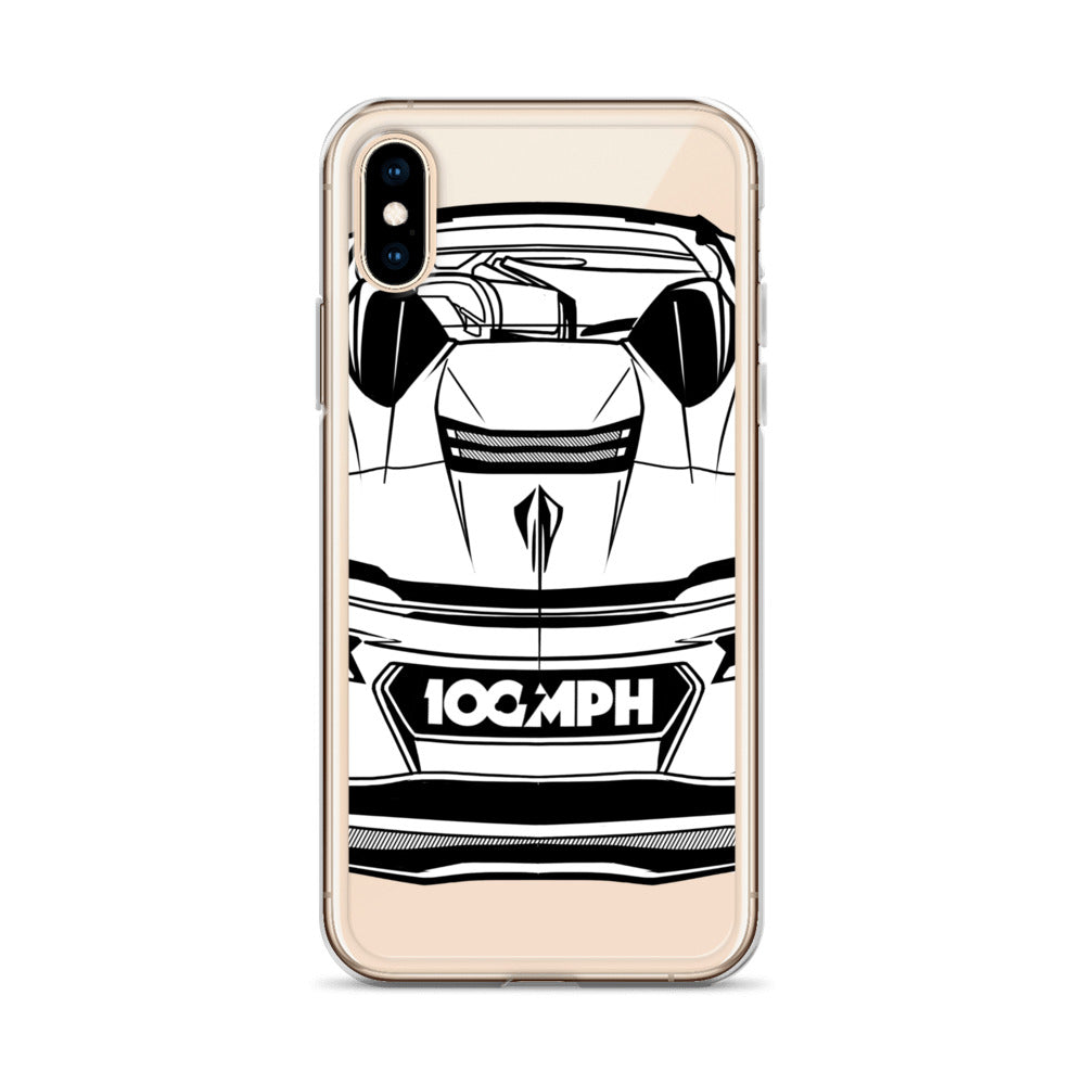 The C8 Corvette Rear View iPhone Case