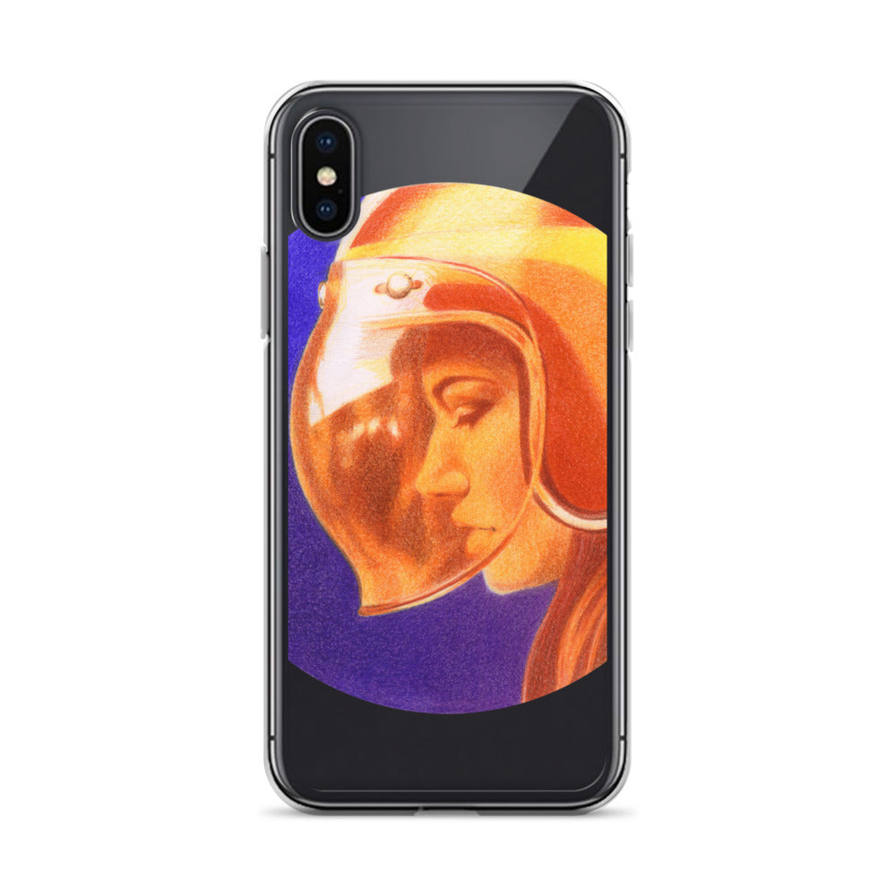Image of Ride More Fear Less Helmet Girl iPhone Case