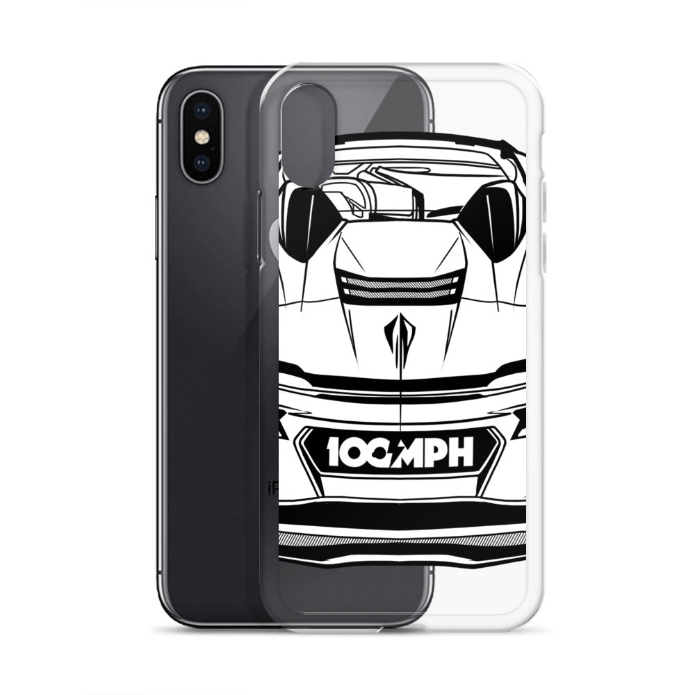 The C8 Corvette Rear View iPhone Case