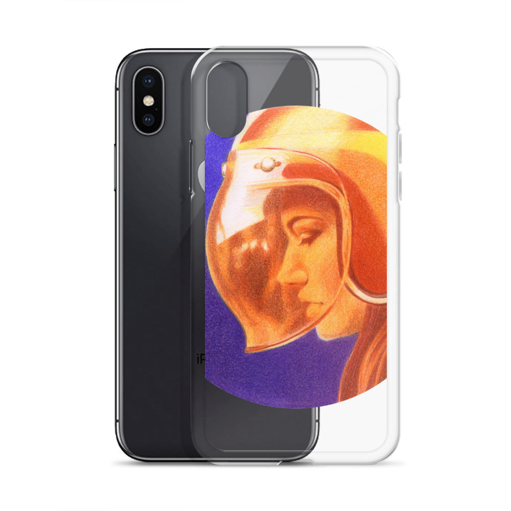 Image of Ride More Fear Less Helmet Girl iPhone Case