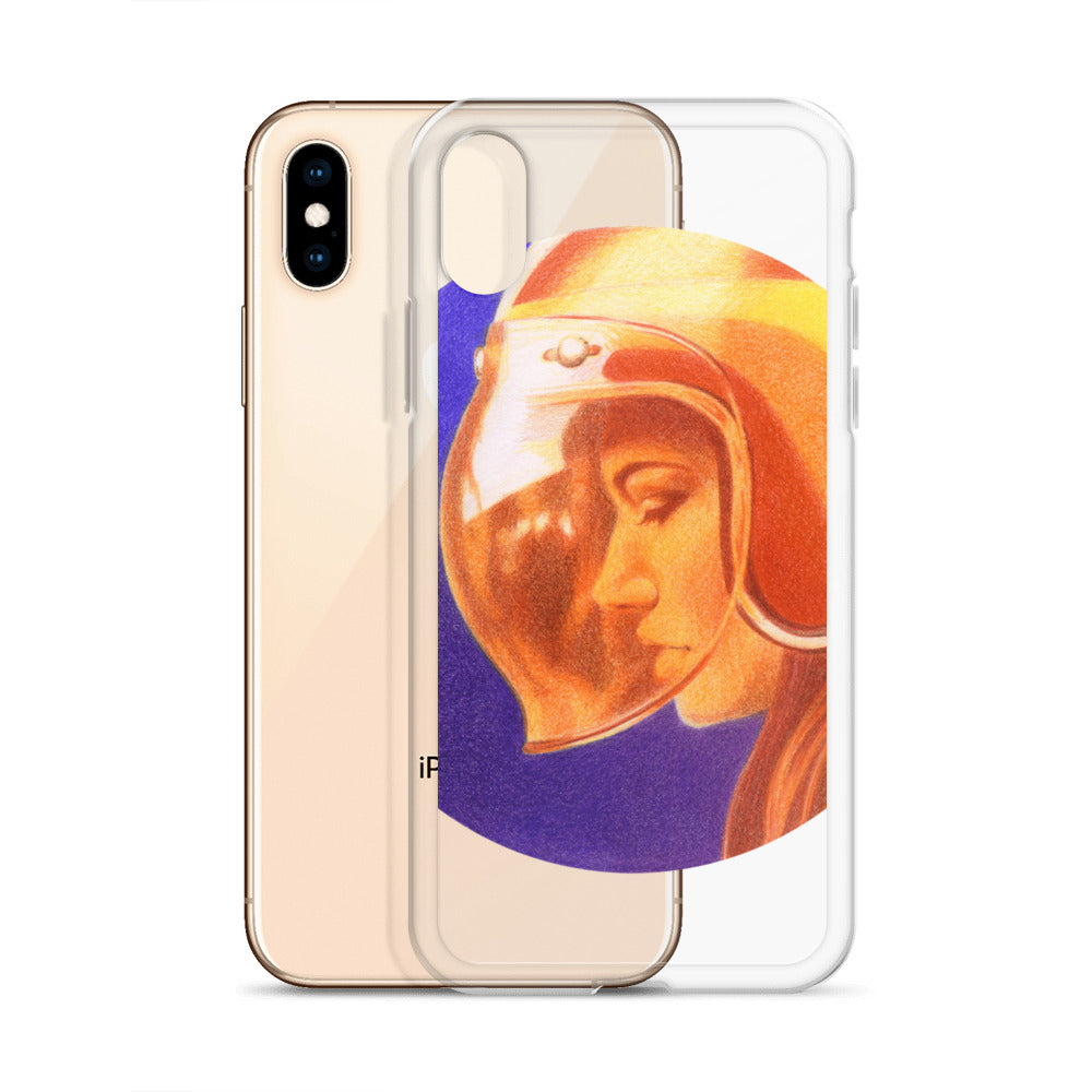 Image of Ride More Fear Less Helmet Girl iPhone Case