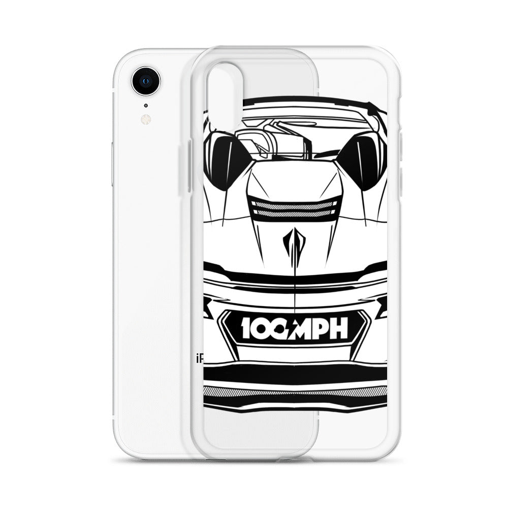 The C8 Corvette Rear View iPhone Case