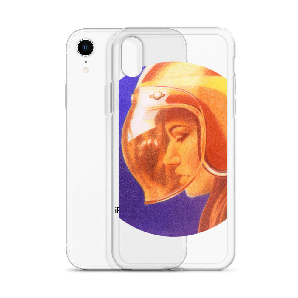 Image of Ride More Fear Less Helmet Girl iPhone Case