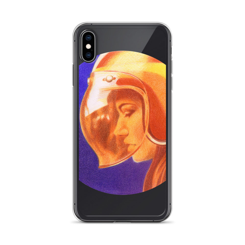 Image of Ride More Fear Less Helmet Girl iPhone Case