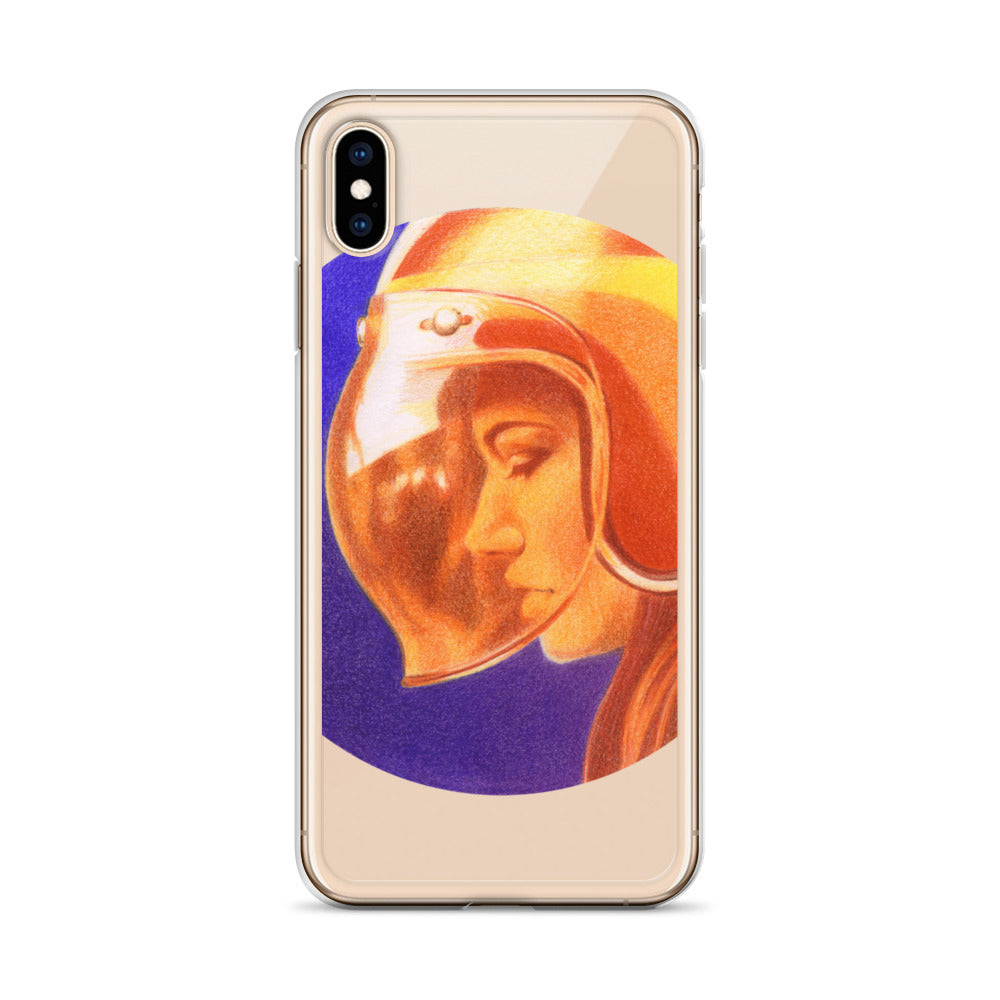Image of Ride More Fear Less Helmet Girl iPhone Case