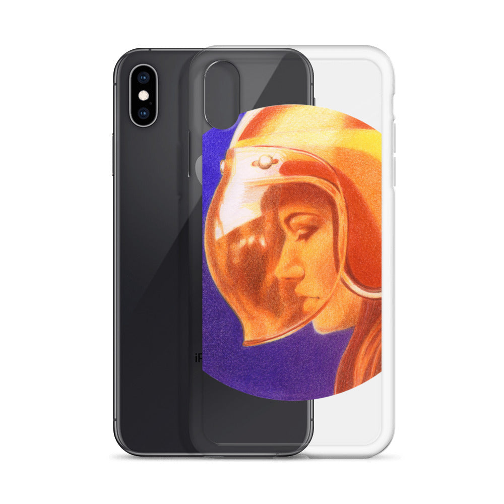 Image of Ride More Fear Less Helmet Girl iPhone Case