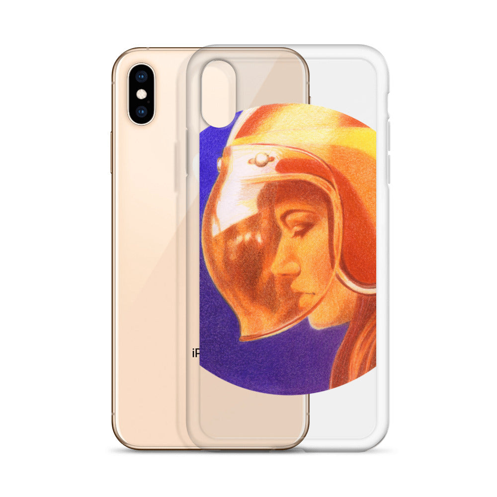 Image of Ride More Fear Less Helmet Girl iPhone Case