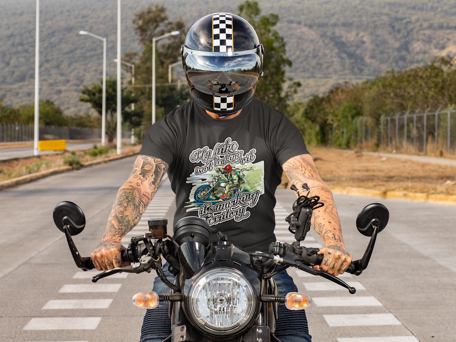 Image of My Bike Isn't Leaking Oil.... It's Marking Its Territory T-Shirt