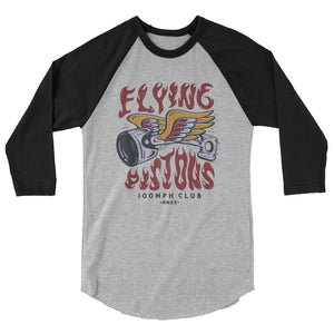 Flying Pistons 3/4 sleeve raglan shirt