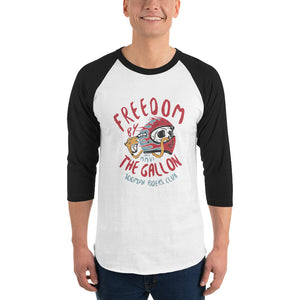 Freedom by the Gallon 3/4 sleeve raglan shirt